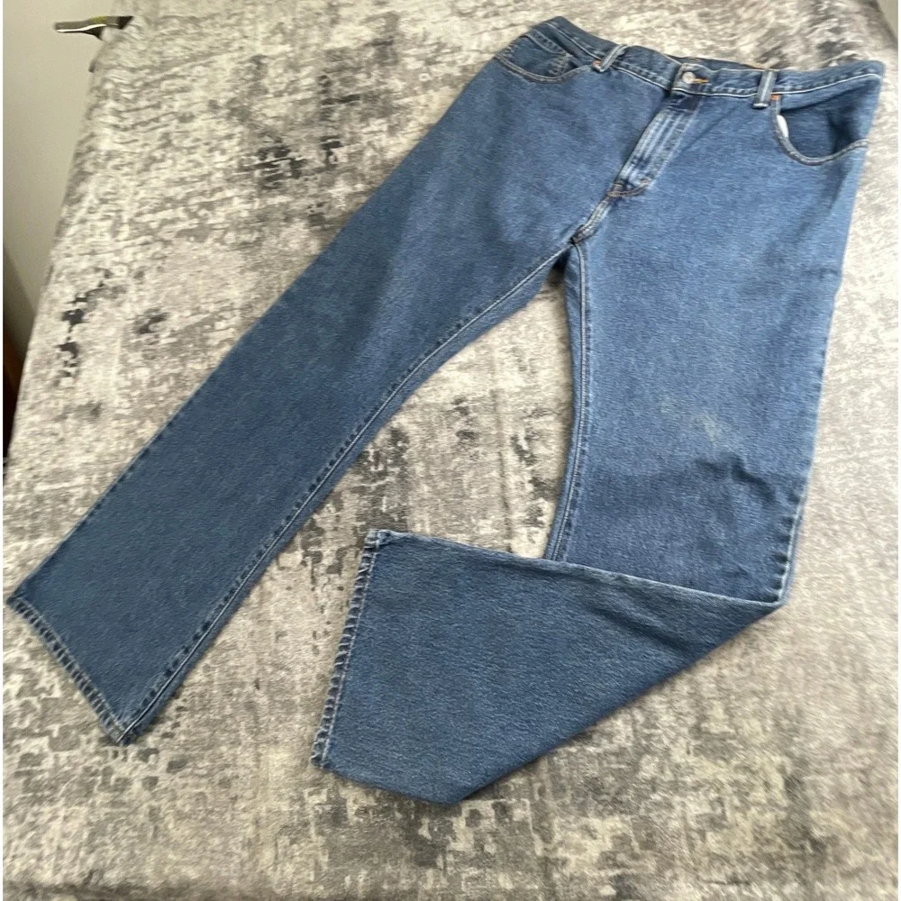 Levi's Mens 38 x 32 517 Boot Cut Jeans Dark Blue Western Workwear